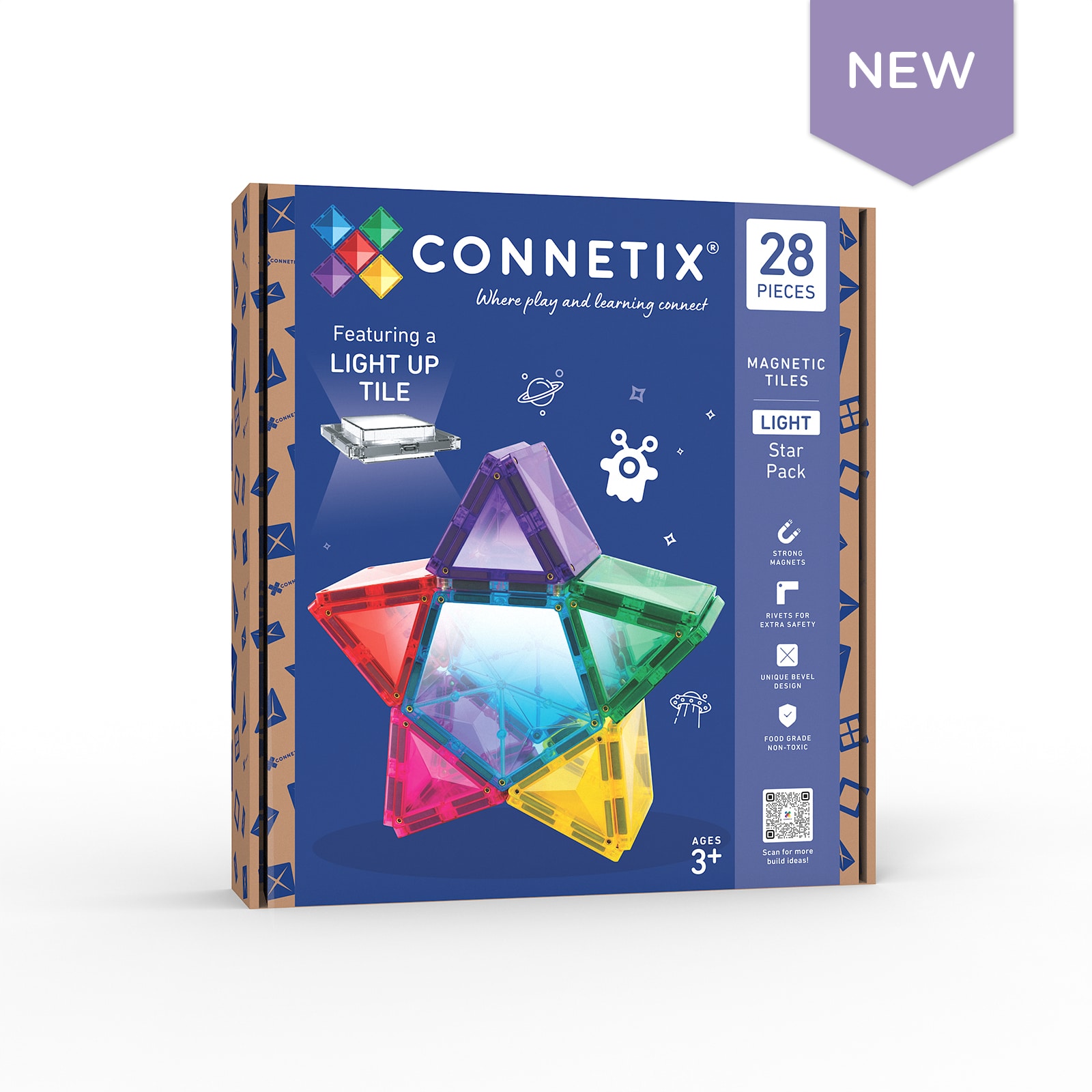 Magnetni konstruktor Sjajna Zvezda 28 delova Connetix