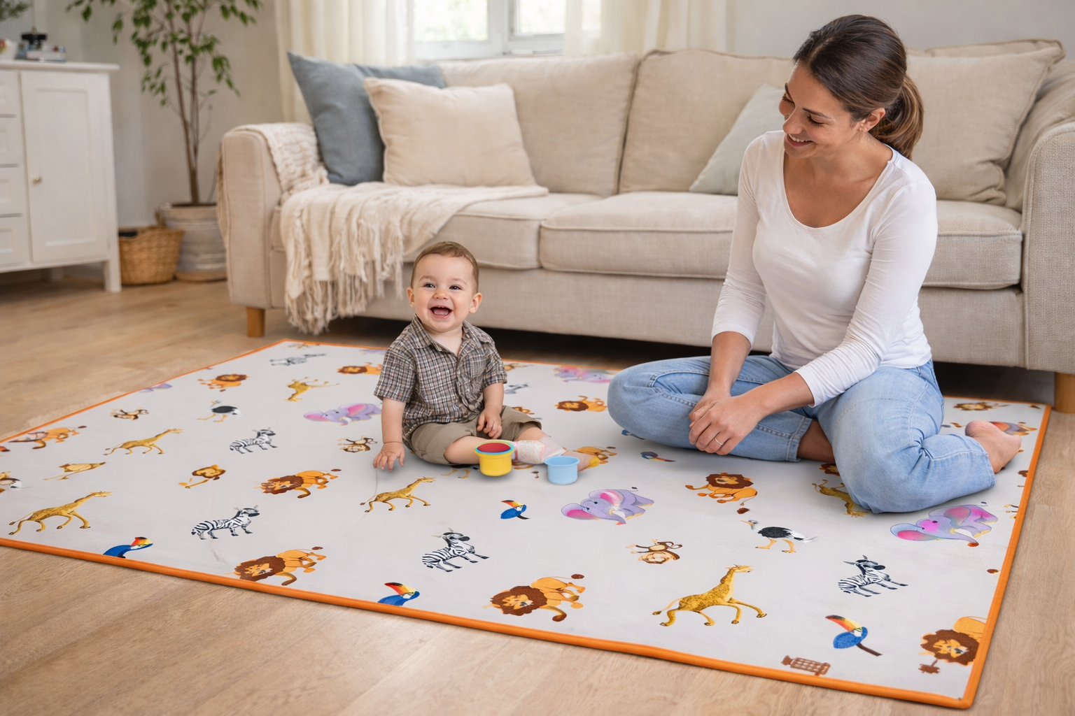 Podloga za igru Bebi Safari 200 x 120cm x 5mm Rollmatz