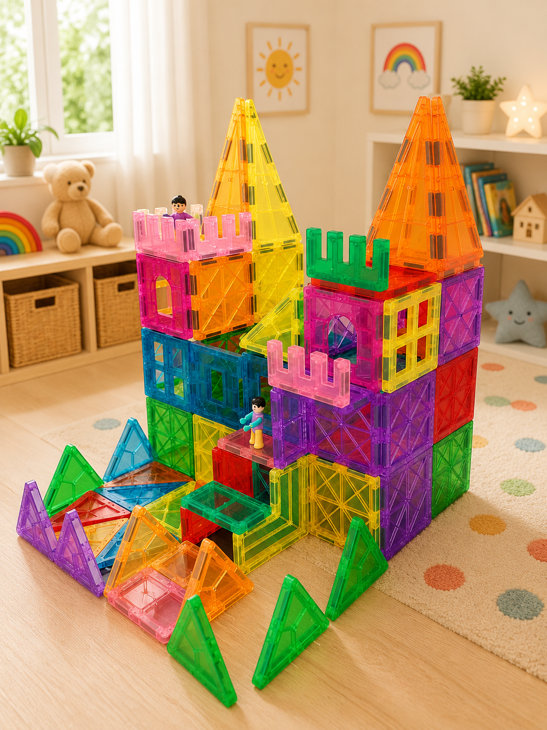 Magnetni konstruktor Šareni svet 102 dela ST0734756B Magnetne kocke