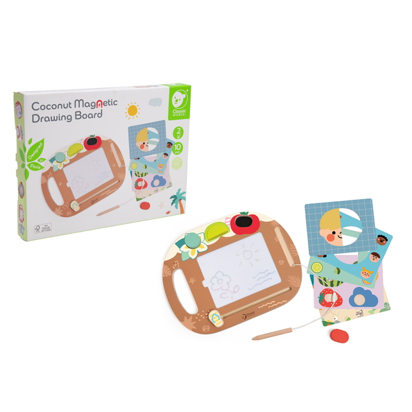 Drvena magnetna tabla za crtanje Coconut Classic World