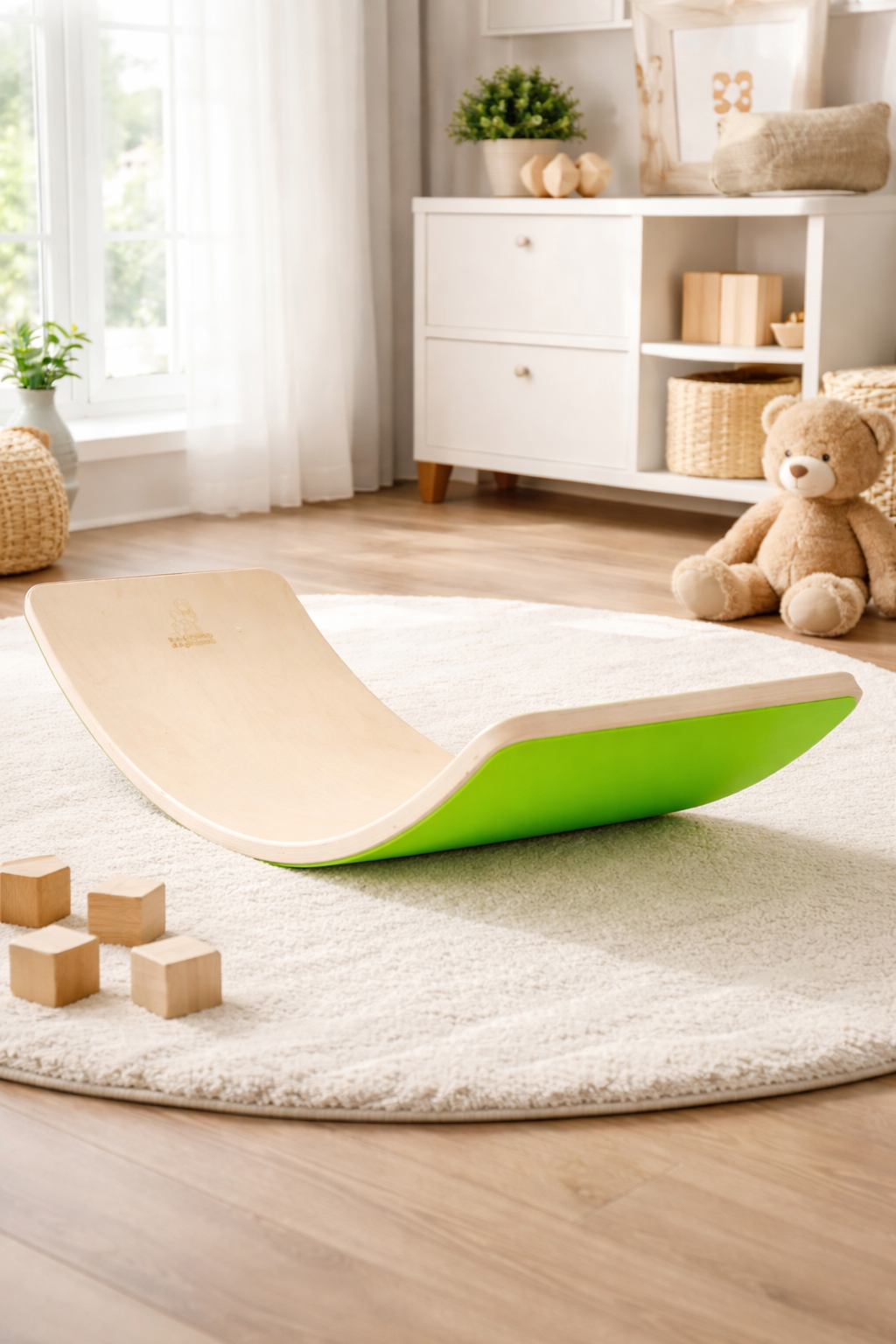 Drvena balans daska zelena Rastimo zajedno