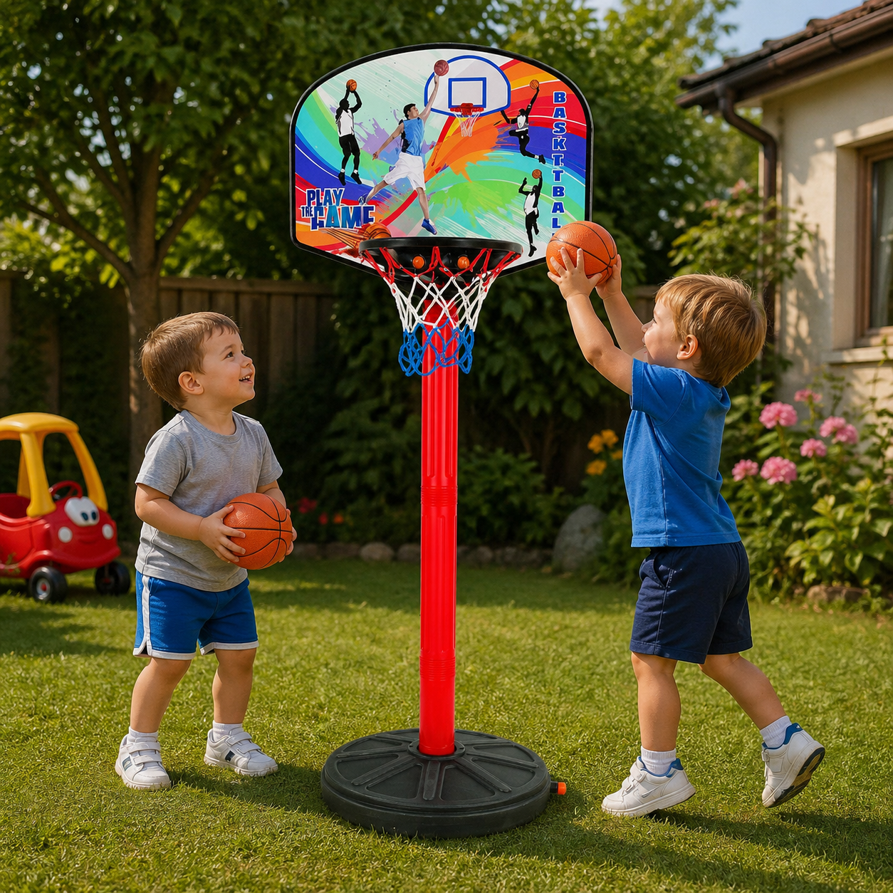 Set za košarku sa stalkom šareni Pilsan