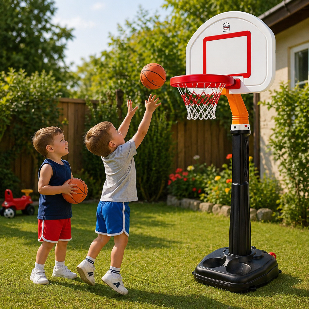 Set za košarku sa stalkom Profesionalni crno crveni Pilsan