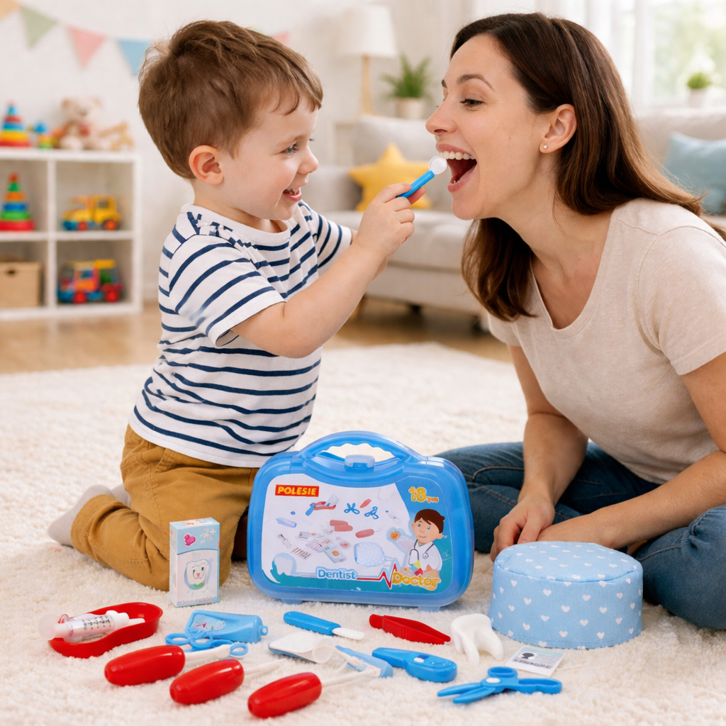 Mali doktorski set za decu Zubar 18 delova Polesie