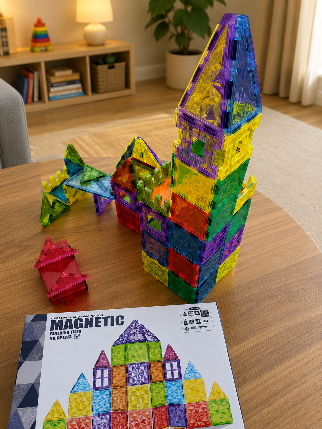 Magnetni konstruktor set Rainbow Create & Move 108 delova Magnetne kocke