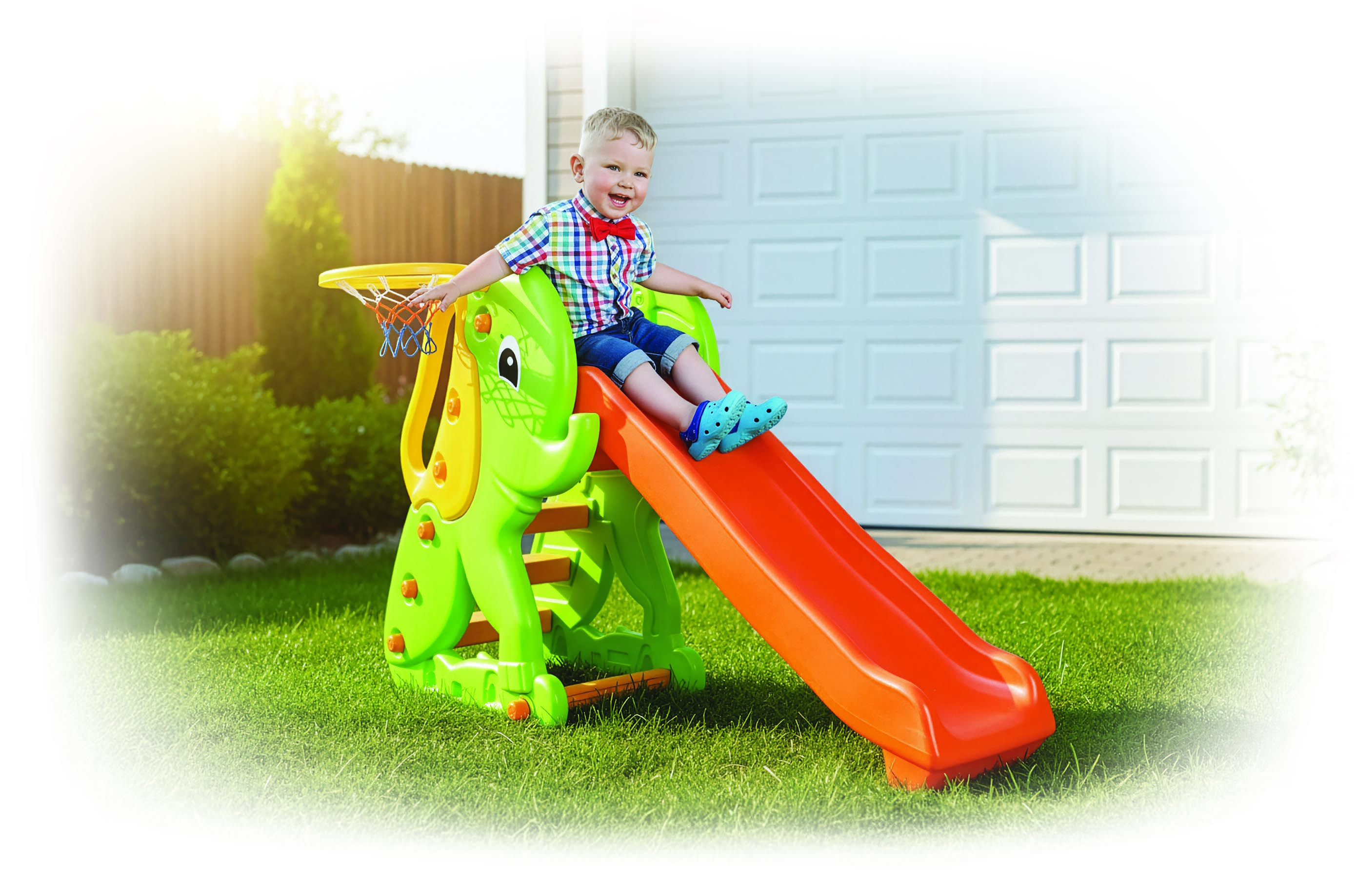 Set za dvorište tobogan i koš Slon Pilsan