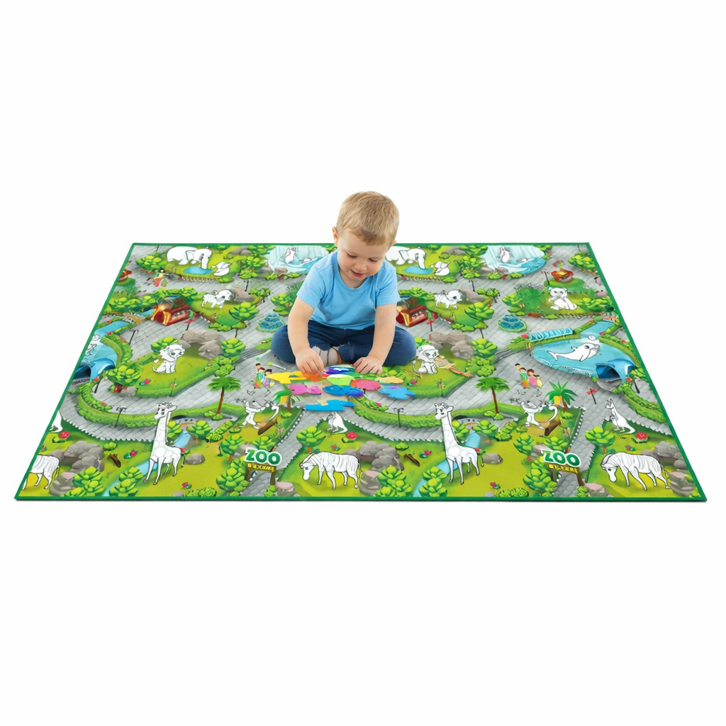 Podloga za igru Zoološki vrt + 6 flomastera 200 x 120cm Rollmatz 