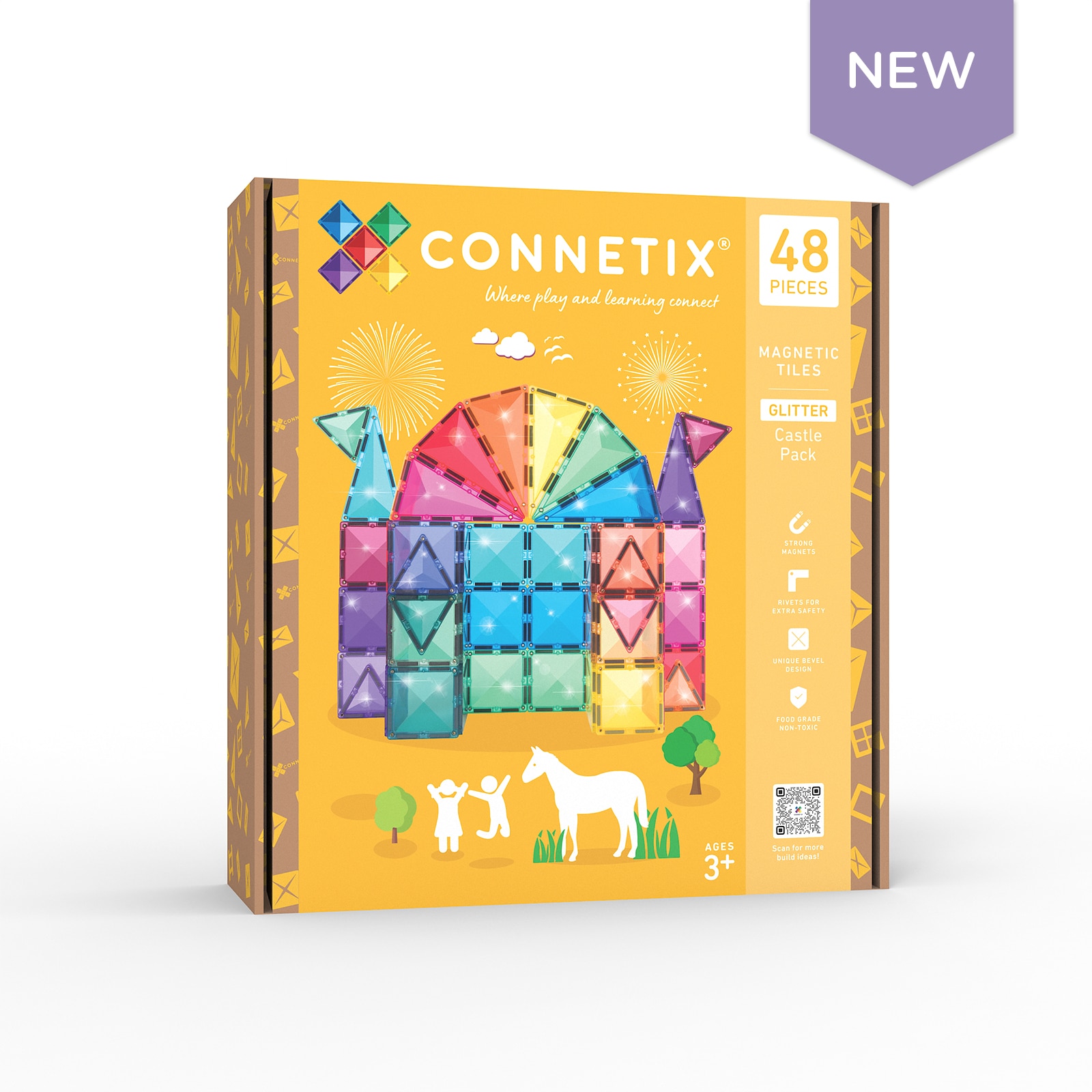 Magnetni konstruktor Svetlucavi Zamak 48 delova Connetix