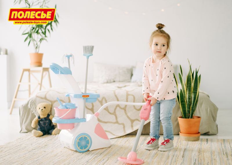 Kolica za čišćenje sa usisivačem za decu Polesie