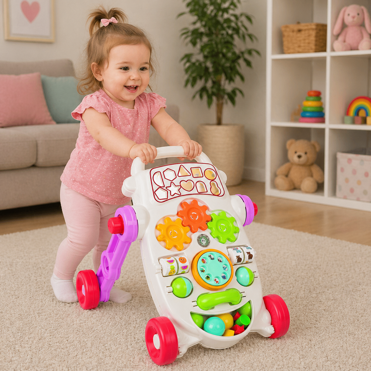 Hodalica Happy baby roze Pilsan