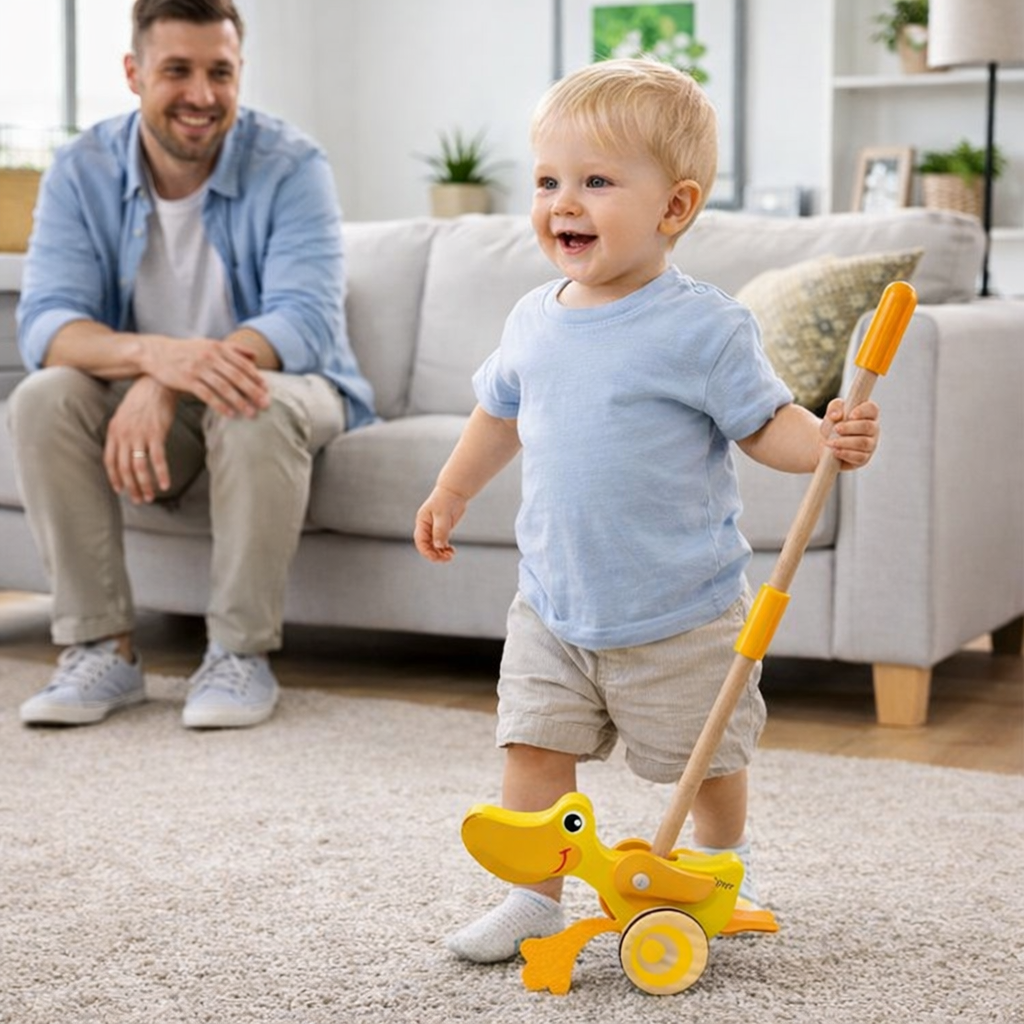  Drvena guralica Patka Classic World