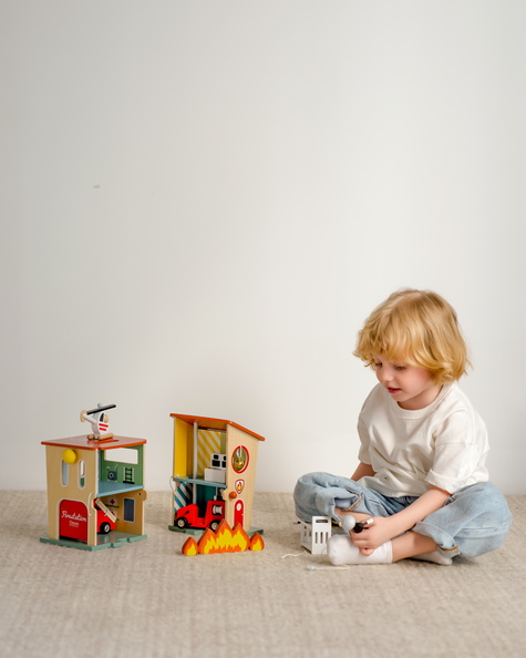 Drveni set Vatrogasna stanica Classic World