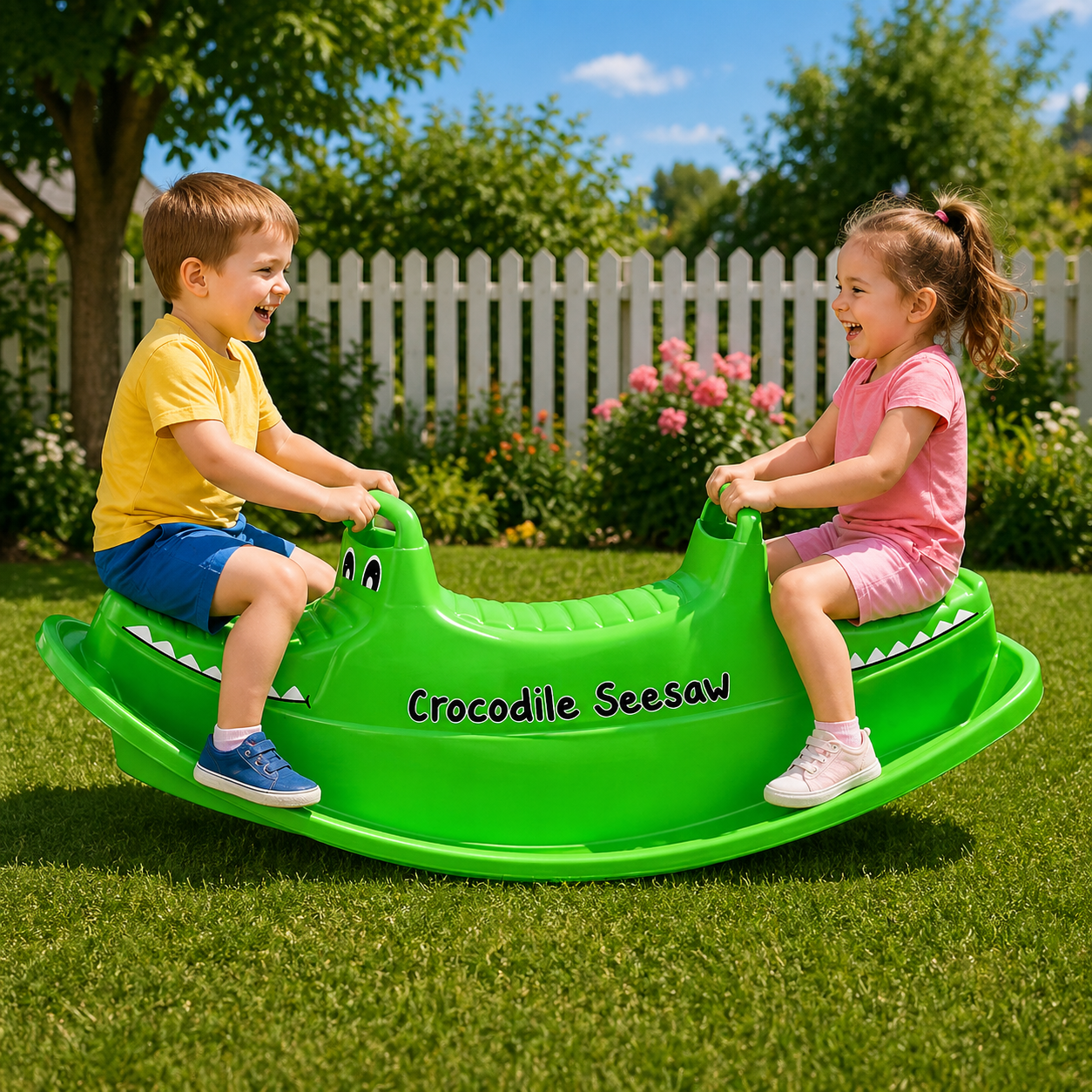 Klackalica za decu krokodil zelena Pilsan