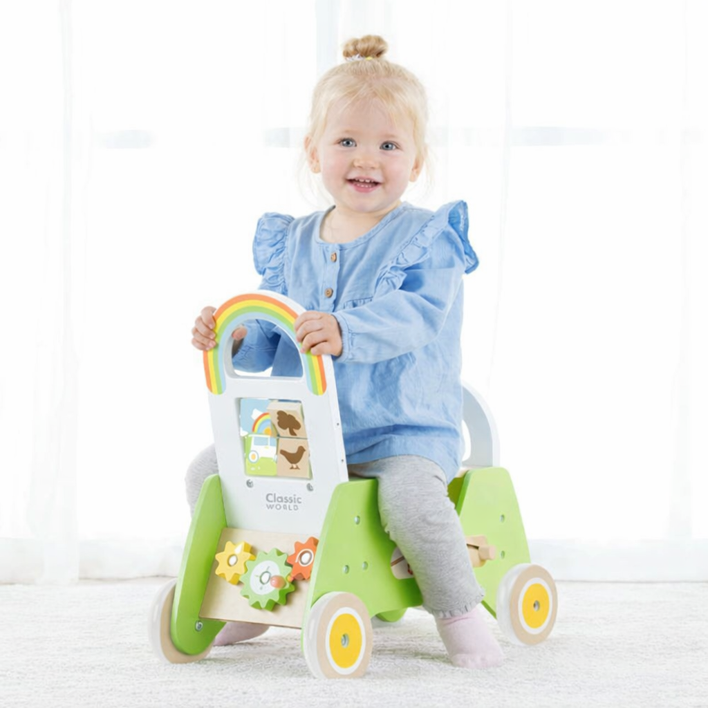 Drvena Interaktivna guralica 2u1 Classic World